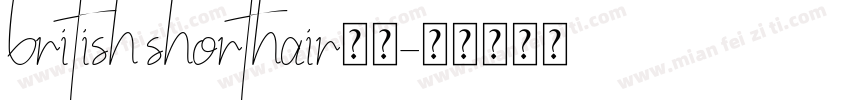 british shorthair字体字体转换